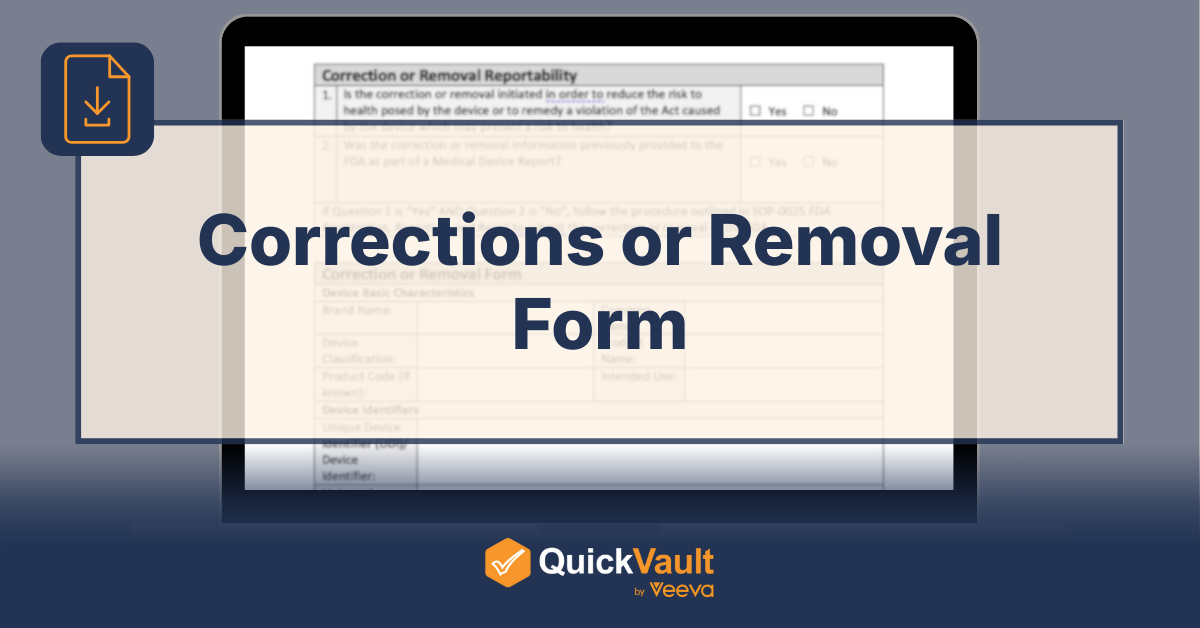 Corrections or Removal Form - free download