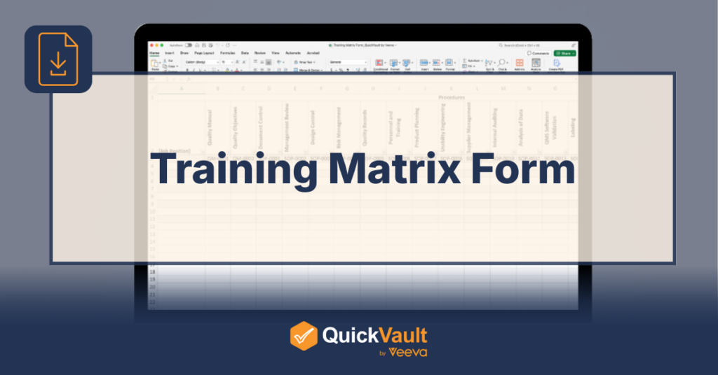 Training Matrix Form - download