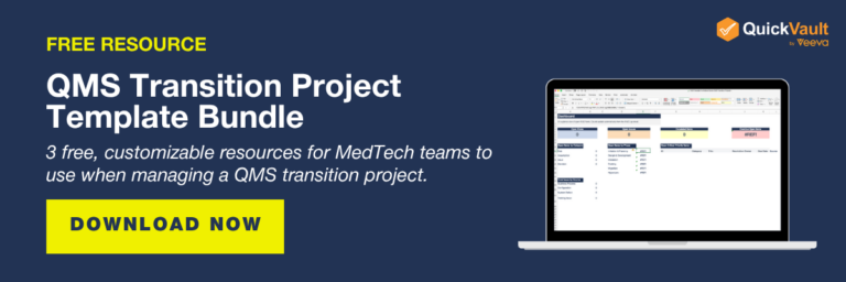 QMS Transition Project Template Bundle - Free Download